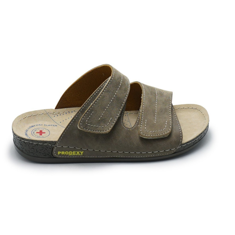 Anatomic Men Quality Slipper Large Strip Comfort - Removable Insole - Orthopedic Custom Insert - Medical Casual