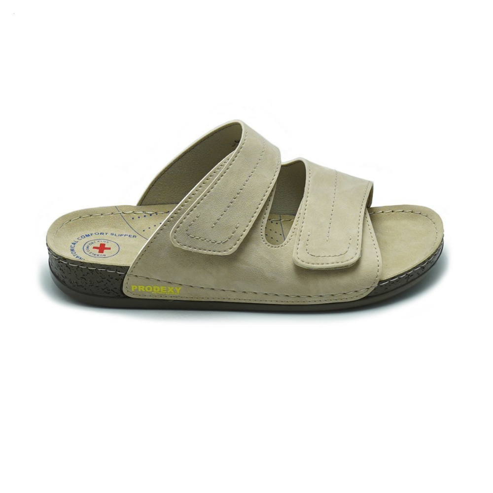 Anatomic Men Quality Slipper Large Strip Comfort - Removable Insole - Orthopedic Custom Insert - Medical Casual