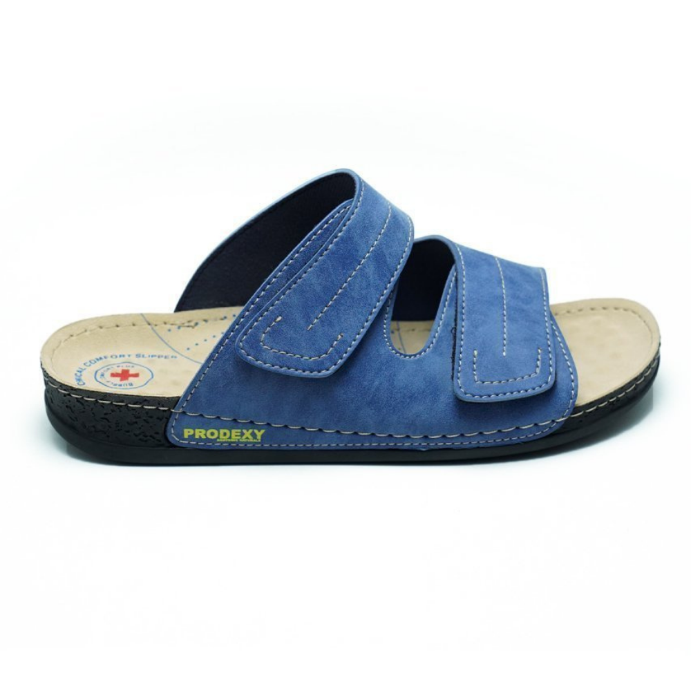 Anatomic Men Quality Slipper Large Strip Comfort - Removable Insole - Orthopedic Custom Insert - Medical Casual