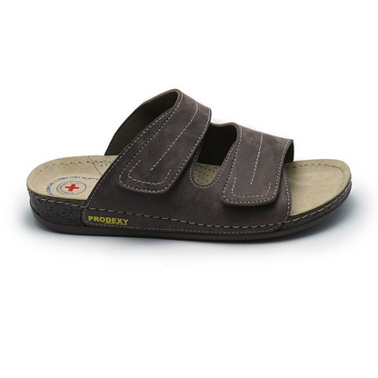 Anatomic Men Quality Slipper Large Strip  Comfort - Removable Insole - Orthopedic Custom Insert - Medical Casual