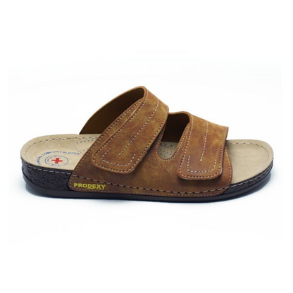 Anatomic Men Quality Slipper Large Strip  Comfort - Removable Insole - Orthopedic Custom Insert - Medical Casual